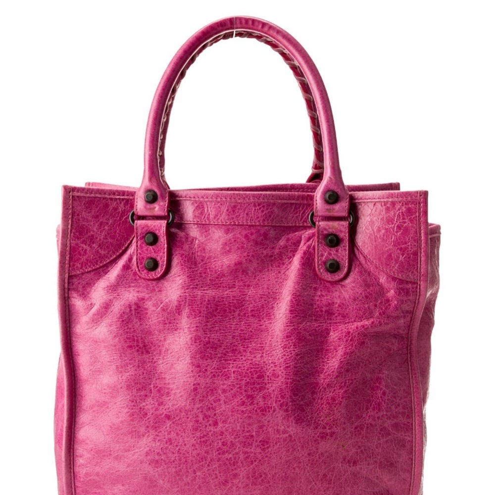 Balenciaga Fuchsia Leather Tote
